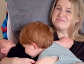 Meghan Trainor Posts Video of Son Riley Taking Care of Baby Brother